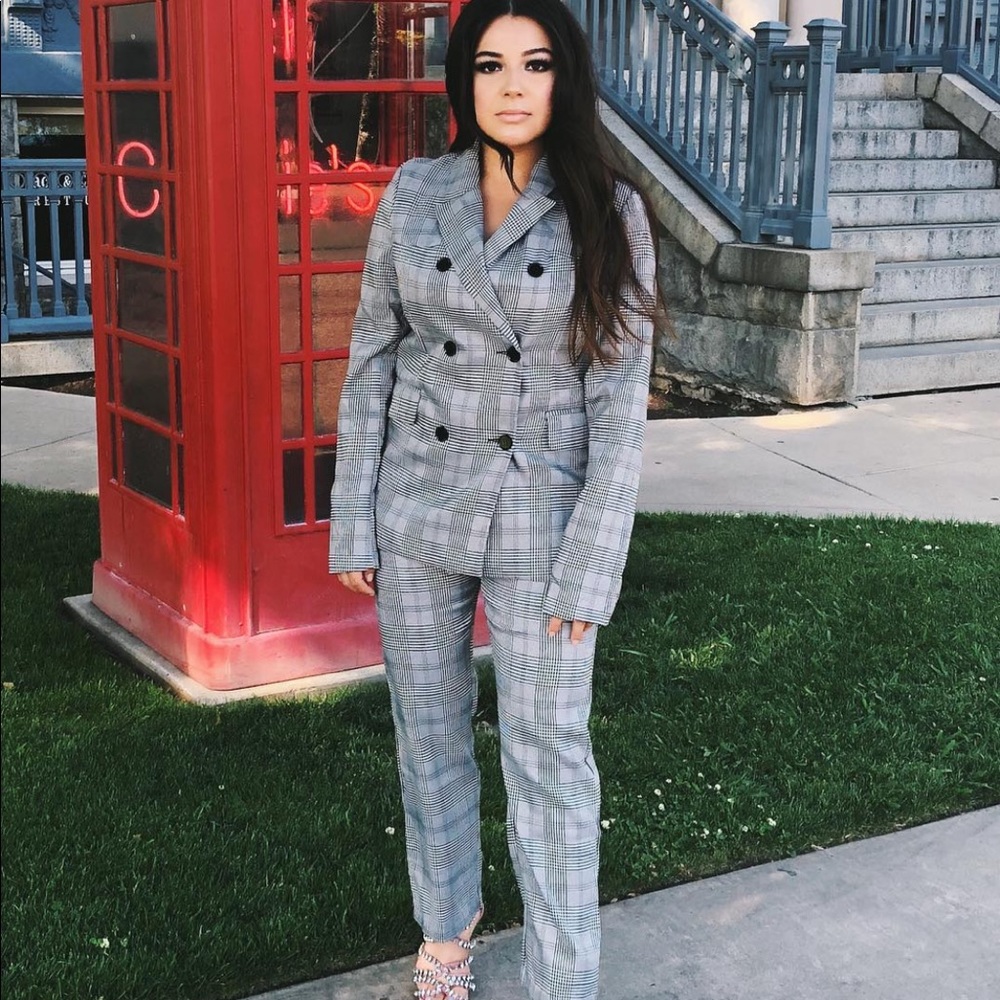 Plaid Pant Suit Co-Ord from Miss Lola